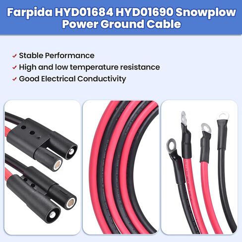 HYD01684 HYD01690 Snow Plow Power Ground Cable Truck and Plow Side Repair Harness Fit for BOSS Plows Snow Plow Harness Repair Kit in Saudi Arabia