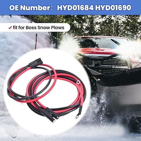 HYD01684 HYD01690 Snow Plow Power Ground Cable Truck and Plow Side Repair Harness Fit for BOSS Plows Snow Plow Harness Repair Kit in Saudi Arabia