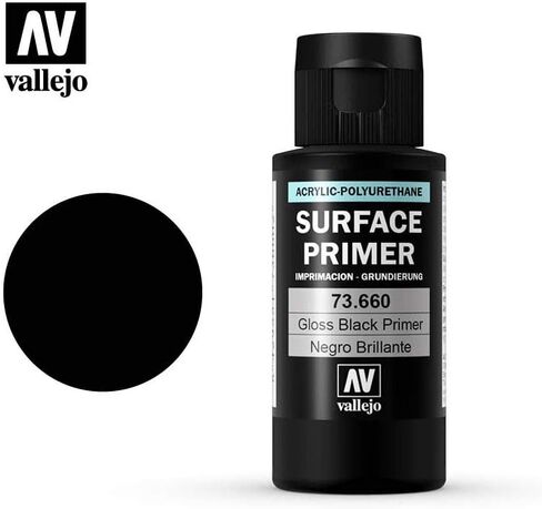 Vallejo Gloss Black Primer 32ml Paint in Saudi Arabia