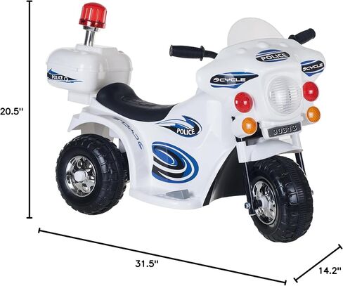 لعبة ركوب الدراجات النارية ذات العجلات الثلاث للأطفال من ليل رايدر تعمل بالبطاريات - عمر 4 سنوات، باللون الأسود in Kuwait