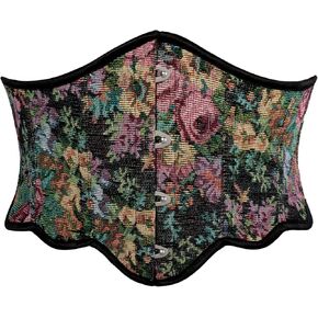 Scarlet Darkness Women Renaissance Belt Medieval Underbust Waistband Belt for Party Red Rose 8
