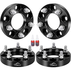 FLYCLE 1" 5x4.5 to 5x4.75 Wheel adapters, 5x114.3mm to 5x120.65mm Conversion Wheel Adapter with 1/2-20 Thread Pitch 73mm Center Bore