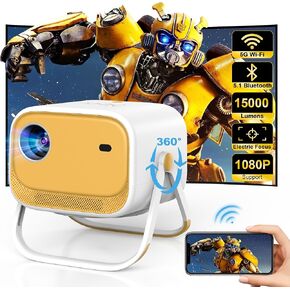 Meer 4K Projector with WiFi and Bluetooth, Netflix/Prime Video Officially-Licensed Smart Projector, Native 1080P,AI Auto Focus/Keystone Movie Projector with Dolby Audio,500 ANSI Home Outdoor Proyector