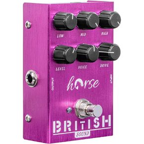 AC Tone Pedal, Horse AMP Pedal Effect Simulation Amplifier Effects Pedal Analog Vox AC30 Classic British Rock Sound Pedal for Electric Guitar Bypass