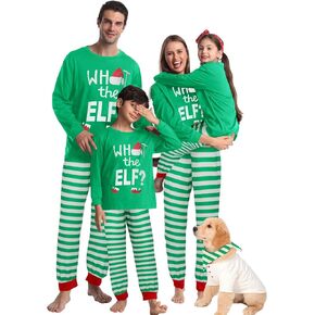 ENJOYNIGHT Matching Family Christmas Pajamas Set Soft Long Sleeve Xmas Sleepwear Print Pjs Matching Sets