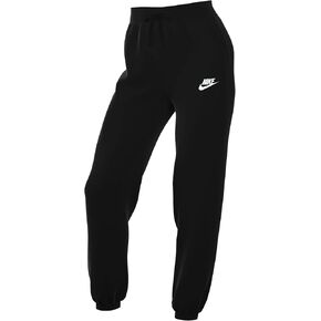 Nike Sportswear Club Fleece Women's Mid-Rise Oversized Sweatpants, White/Black, M Regular US