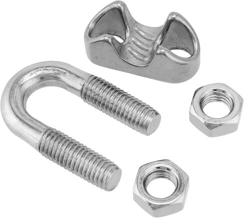 20 PCS 5/16 Inch M8 Wire Rope Cable Clip Clamp, U Bolt Saddle Fastener, 304 Stainless Steel Wire Rope Clamp, Heavy Duty Metal Wire Rope Clip for Rigging, Fixed Load in Saudi Arabia