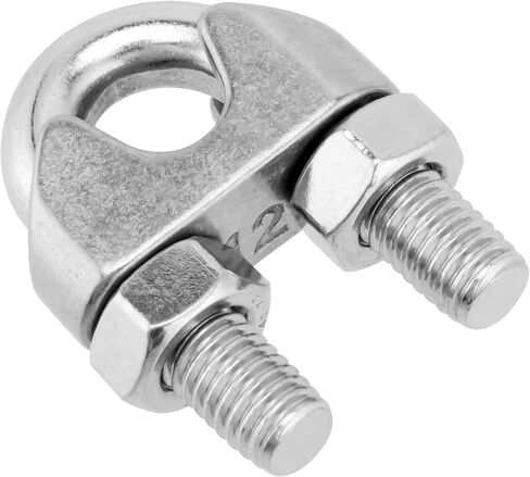 20 PCS 5/16 Inch M8 Wire Rope Cable Clip Clamp, U Bolt Saddle Fastener, 304 Stainless Steel Wire Rope Clamp, Heavy Duty Metal Wire Rope Clip for Rigging, Fixed Load in Saudi Arabia