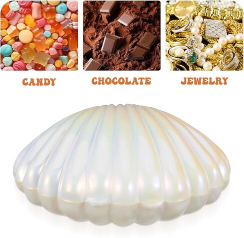 Gadpiparty 10Pcs Sea Shells Candy Boxes Sea Shell Shape Jewelry Display Box Chocolate Box Party Treat Boxes for Wedding Birthday Party Favors, Sky-blue in Saudi Arabia