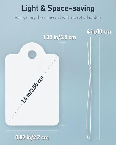 Uniclife 200 Pcs Price Tags with 200 Pcs Wires 1 Inch Writable Price Labels White Price Display Tags for Pricing Clothing Luggage Tools Blank Hang Tags Merchandise Marking Tags, 1.38" x 0.87" in Saudi Arabia