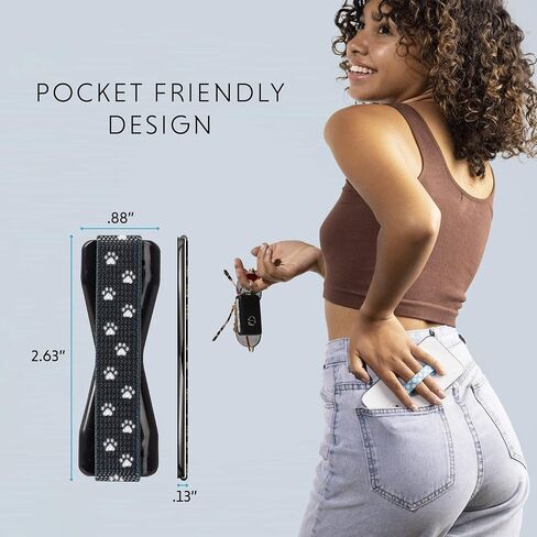 LOVEHANDLE Universal Phone Grip for Most Smartphones, Mini Tablets and Cases, Happy Daisy Design Elastic Strap with Blue Base, lh-01-happydaisy in Saudi Arabia