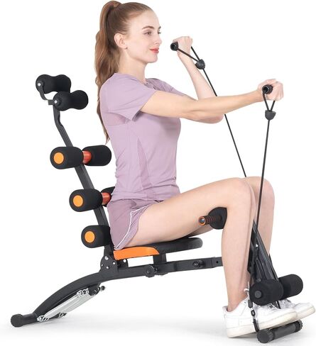 مقعد تدريب من dskeuzeew لصالة الألعاب الرياضية المنزلية، جهاز تمارين البطن متعدد الوظائف قابل للتعديل لتمرين الجسم بالكامل، معدات تمرين عضلات البطن لعضلات البطن، مدرب عضلات البطن للقلب والساق والفخذين والأرداف وتمارين الجلوس in Kuwait