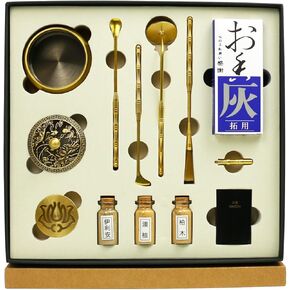 11 Pcs Set Incense Powder Burner Kit DIY Backflow Tower Incense Cone Molds, Agarwood Incense Burner Kit, Chinese Incense Burner Kit with Powder, Brass Incense Making Kit, Incense Cone Mold