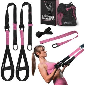 THYSOL® Resistance Trainer Pro Xtreme Straps Army | Sling Trainer Set with Adjustable Door Anchor | Fitness Home Workouts - Suitable for Travelling & for Training Indoor & Outdoor (Army Green)