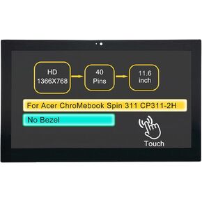 Screen Replacement for ASUS TUF FX506LH-AS51 15.6" FHD 1920x1080 40 pin 144 Hz LCD Non-Touch Screen Display Panel