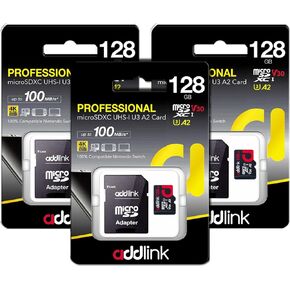 بطاقة ذاكرة فيديو Addlink TurboPlay Gaming MicroSDXC 1 تيرابايت UHS-I، C10، U3، V30، A2، 4K، تصل إلى 100/80 ميجابايت/ثانية، متوافقة مع Nintendo-Switch، Steam Deck، ROG Ally، أجهزة الألعاب (ad1TBMSXT3A)