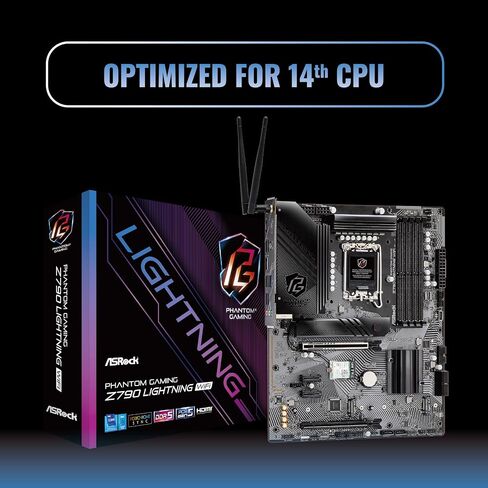 ASRock Z790 Lightning WiFi (Phantom Gaming) 14th, 13th & 12th Gen Intel® Core™ Processors (LGA1700) DDR5 Windows® 10 64-bit / 11 64-bit Motherboard in Saudi Arabia