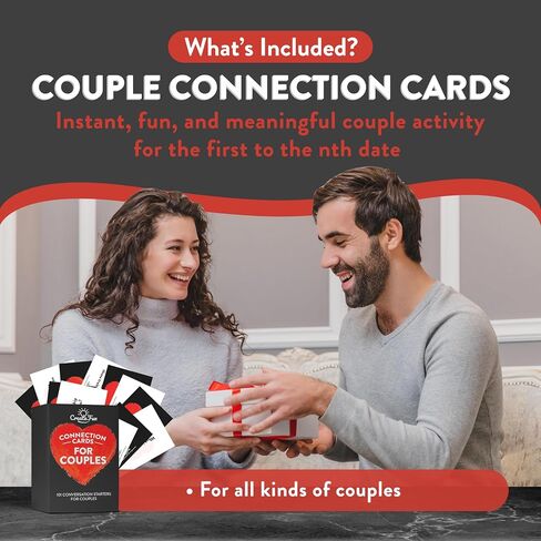 Couple Connection Cards - 101 Couples Conversation Starter Cards - Conversation Starter and Question Cards for Engaging and Thought-Provoking Conversations with Your Loved One in Kuwait
