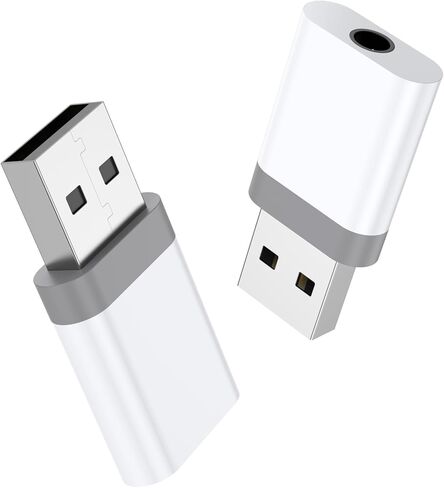 USB to 3.5mm Audio Jack Adapter, with TRRS 4-Pole Mic-Supported USB to Headphone AUX Adapter Compatible with Headset Windows, Desktops, Laptop, MAC, Linux, PS5, PS4, PC and More Devices in Kuwait