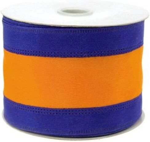 Stripe Sports Theme Ribbon Wired Edge, 2-1/2-inch, 10-Yard (Burgundy/White) in Kuwait