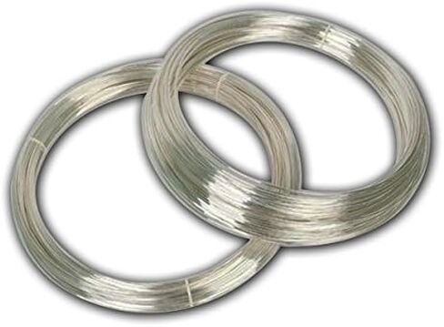 925 Sterling Silver Wire DIY Jewelry 18Ga Round Beading (Platina Plated) in Kuwait