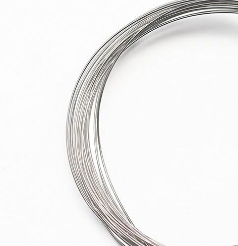 925 Sterling Silver Wire DIY Jewelry 18Ga Round Beading (Platina Plated) in Kuwait