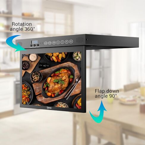 SYLVOX Kitchen TV,15.6 inch Under Cabinet TV, Televison for Kitchen, Smart TV Built-in APP Store, Support WiFi Bluetooth, 1080P Small TV for RV Camper, Bedroom, Boat in Kuwait