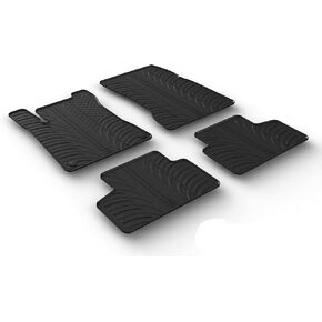 Gledring USA Custom Fit All-Weather Rubber Floor Mats Intended for Mercedes Benz S-Class SWB - W220 2000-2006, No Trimming Required, Tailored Custom Fit, Protects from Rain, Mud, & Snow