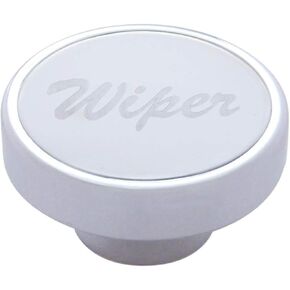 United Pacific 23534 - Dash Knob - "Wiper" Dash Knob - Stainless Plaque