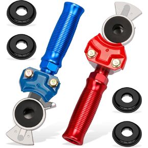 Glad Hands Set with Glad Hand Handles with 4 pcs Glad Hand Seals for Semi Truck Glad hand Grips Brake Aluminum Air Hose Coupling Connectors Glad Hand for Semi Trailer RVs 2 pcs Red 2 pcs Blue