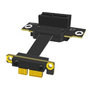 GLOTRENDS PCIe 3.0 X1 Riser Cable, 36PIN Full Function Features, Dual 90 Degree Angle (100MM)