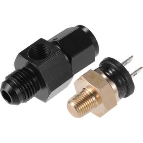 uxcell 1 Set Auto Engine Temperature Cooling Fan Switch Fitting Adapter 8AN 200'F On-185'F Off