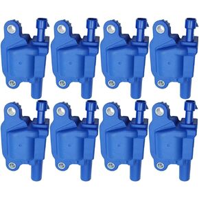 Set of of 8 PERFORMANCE Blue Ignition Coil Compatible With Chevrolet GMC CadillacCamaro Corvette Express Impala CTS Rainier Avalanche Silverado Suburban Savana 5.3 6.0 6.2 V8 UF413 UF743