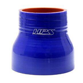HPS HTSR-075-150-BLUE Silicone High Temperature 4-ply Reinforced Reducer Coupler Hose, 100 PSI Maximum Pressure, 3" Length, 3/4" > 1-1/2" ID, Blue