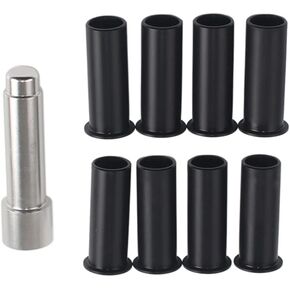 Door Hinge Insert Kit with Removal Tool, 1 Set Door Hinge Bushing Liners Kit Replacement, 2007-2019 Compatible with Jeep Wrangler JK 4-Door, Black
