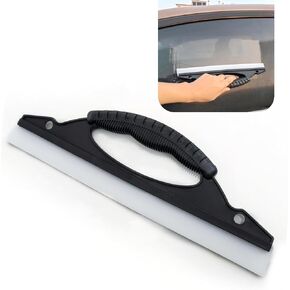 Car Wash Squeegee, Antislip Silicone Squeegee, Multipurpose Water Blade for Drying, Universal 12.2" Window Squeeg for Window, Glass (Black)