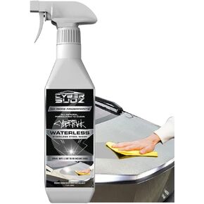 Waterless Stainless Steel Wash, Spray Formulated for Tesla CyberTruck Cleaning, Easily Removes Fingerprints, Bird Droppings, Dirt, Best for Spot Cleaning (17 Fl. Oz.)
