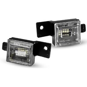Bestview LED License Plate Lights Compatible with 2014-2023 Chevy Silverado GMC Sierra 1500 2500HD 3500HD Colorado Canyon for Pickup Truck Rear License Plate Tag Lamp,6000K Black Housing, Pack of 2