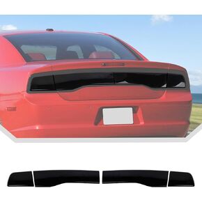 JeCar for Charger Smoked Tail Light Cover Guard Trim for 2011 2012 2013 2014 Dodge Charger Accessories