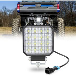 OPP ULITE Ranger Backup Light 4inch, 20W Flood Beam Plug N Play Reverse Lights Rear Led Driving Work Light Kit for 2018-2024 Polaris Ranger 1000 XP/Ranger 1000 XP Crew, 1PC Pack