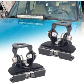 Universal Pod Light Mounts, Led Light Bar Mounting Brackets Led Hood Light Mounts Ditch Light Mount Brackets 304 Stainless Steel Hood Clamp Lights Mounts, Black