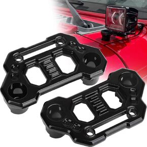 Wrangler JL Dual Light Bar Hood Mounting Brackets, Gladiator JT Ditch Light Cowl Mount Brackets A-Pillar Fog Light Mounts LED Light Pod Brackets for 2018-2024 Jeep Wrangler JL JLU Gladiator JT