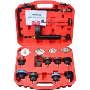 Prokomon 15 Pieces Coolant Pressure Tester Kit; Radiator Pressure Tester; Cooling System Pressure Tester Kit