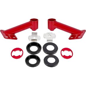 BMR Suspension CB005R - Cradle Bushing Lockout Kit, Level 2 - 2015-2017 S550 Mustang (Red)