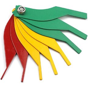 Brake Pad Measuring Tool Set, Brake Lining Thickness Gauge, Brake Pad Gauge Tool, SAE and Metric Brake Gauge, Color Coded Brake Thickness Gauge Tool