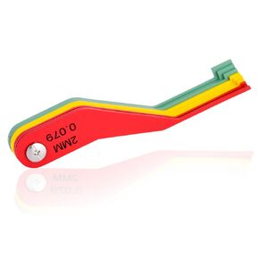 9-Piece Metal Brake Pad Gauge Set, Brake Gauge Measure Tool to Quickly Measure Brake Pad Wear, Brake Pad Thickness Gauge for Most Cars, Easy to Read Color Coded - 2mm to 12mm