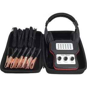 6 Channel Car Engine Noise Finder, Sound Detector Tester Tool Set, Chassis System Ears, Electronic Stethoscope Diagnostic Kit with Headphones