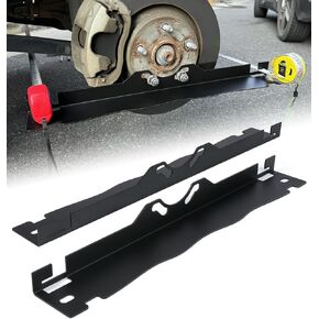 Heavy Duty Toe Alignment Tool Plates, Upgrade Stainless Steel Wheel Alignment Tool Plate with Hanging Holes for Easy Wall-Mounted Storage, Black(Excluding Tape Measures)