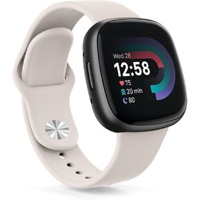 AK Silicone Bands Compatible with Fitbit Versa 4 Bands & Fitbit Sense 2 Bands for Women Men, Soft Straps Replacement Wristbands for Fitbit Versa 3 & Versa 4 / Sense & Sense 2 Smart Watch (Black)