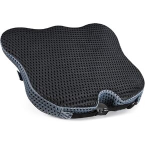 Wedge Car Seat Cushion for Driving Broaden Vision by Raised Back- Soft Dense Memory Foam Car Seat Cushion for Car Seat Driver/Passenger Offer Comfort and Relief for Sciatica,Hip,and Coccyx Pain(Black)